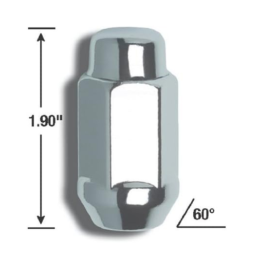 Gorilla Automotive Bulge XL Lug Nuts, 13/16-Inch, 1/2-Inch Chrome, Bag