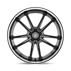 Asanti Black ABL-23 Sigma 20x9 Inch Gloss Black with Chrome Lip Wheels with 5x112 Bolt Pattern and 25mm Offset
