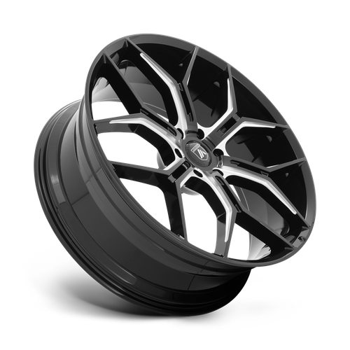 Asanti Black ABL-38 Monarch Truck 22x9.5 Inch Gloss Black Milled Wheel
