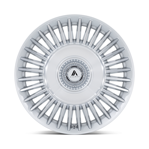 Asanti Black AB040 Tiara 20x9 Gloss Silver with Machined Face - 5x112/114.3 Bolt Pattern, +35 Offset