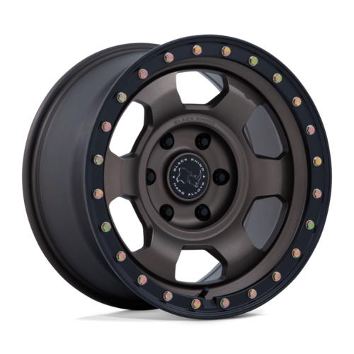 Black Rhino Hard Alloys BR029 TROOPER 17x8.5 -10 Burnt Bronze with Matte Black Lip