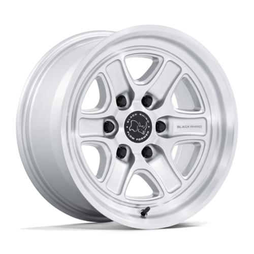 Black Rhino Hard Alloys BR032 ECHO 17x8.5 Gloss Silver Machined Face Wheel