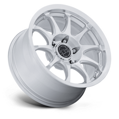 Black Rhino Hard Alloys BR038 RONIN 17x8.5 Inch Silver Gloss with Machined Face Alloy Wheel