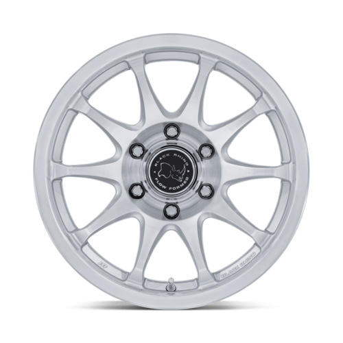 Black Rhino Hard Alloys BR038 RONIN 17x8.5 Inch Silver Gloss with Machined Face Alloy Wheel