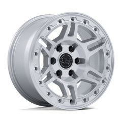 Black Rhino Hard Alloys Vanguard 17x8 Inch Alloy Wheel with Silver Finish and Machined Face