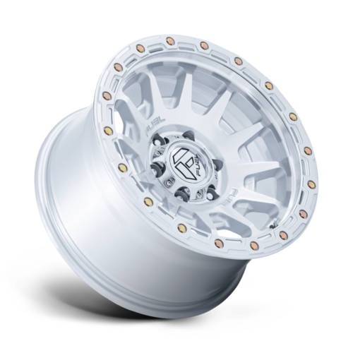 Fuel 1PC FORTRESS 17x9 Inch Gloss Silver Machined Face Off-Road Wheel - Model FC884