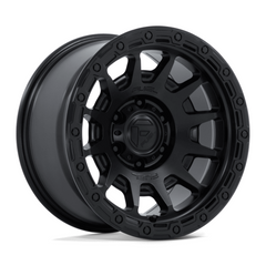 Fuel 1PC Fortress 17x8.5 Inch Matte Black with Gloss Black Lip Wheel - Model FC884 FORTRESS