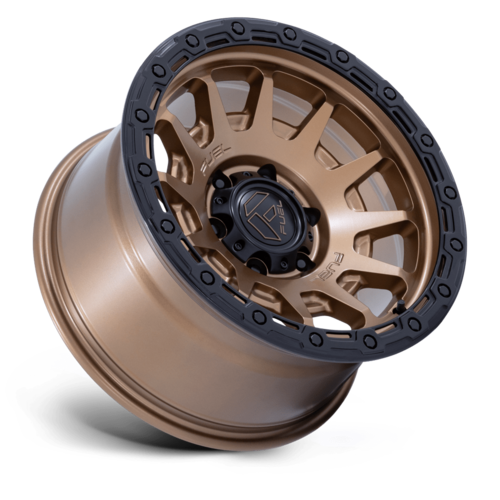 Fuel 1PC Fortress 17x9 Inch Matte Bronze with Gloss Black Lip Wheel - Model FC884