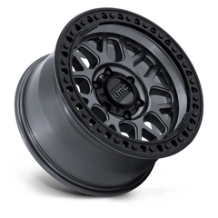 KMC KM549 GRS 17-Inch Gloss Gunmetal Wheel with Gloss Black Lip, 6x135