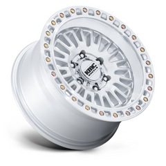 KMC KM554 AZTEC 17-Inch Gloss Silver Machined Face Wheel, 6x120