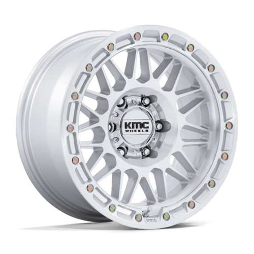 KMC KM555 ATTACK 18-Inch Gloss Silver Machined Face Wheel, 6x5.5