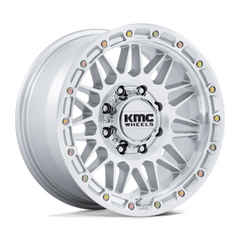 KMC KM555 ATTACK 18x9 Gloss Silver Machined Face Wheel, 8x170
