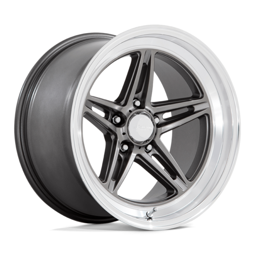 American Racing Vintage VN514 Groove 18x7 Inch Anthracite with Diamond Cut Lip Alloy Wheel