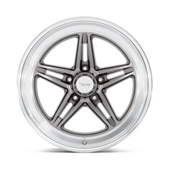 American Racing Vintage VN514 Groove 18x7 Inch Anthracite with Diamond Cut Lip Alloy Wheel