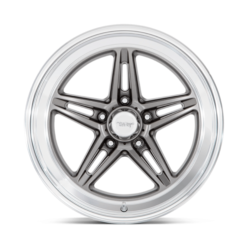 American Racing Vintage VN514 Groove 18x8 Inch Anthracite with Diamond Cut Lip - 5x120.65 Bolt Pattern