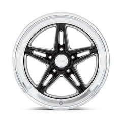 American Racing Vintage VN514 Groove 18x8 Gloss Black Milled Wheel with Diamond Cut Lip