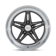 American Racing Vintage VN514 Groove 20x8.5 Inch Alloy Wheel in Anthracite with Diamond Cut Lip