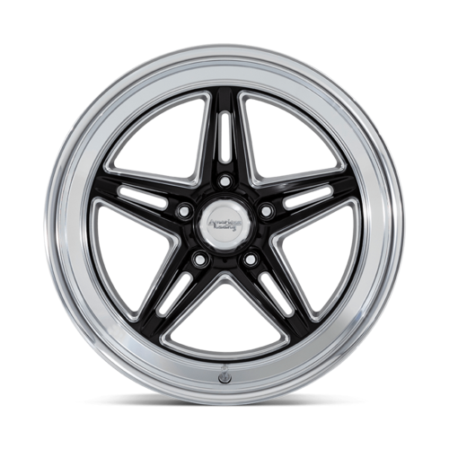 American Racing Vintage VN514 Groove 20x10 Inch Gloss Black Milled with Diamond Cut Lip Wheel