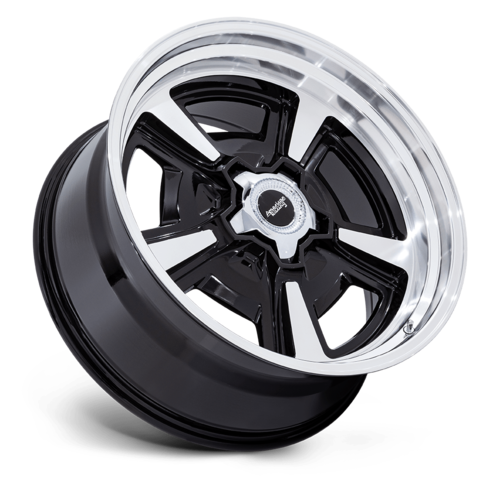 American Racing Vintage VN517 Marauder 18x8 Gloss Black Machined with Diamond Cut Lip Wheels