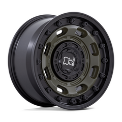 Black Rhino Hard Alloys Atlas 17x8.5 Inch Olive Drab Green with Black Lip Wheel - Offset -10