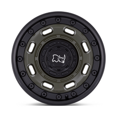 Black Rhino Hard Alloys Atlas 17x8.5 Inch Olive Drab Green with Black Lip Wheel - Offset -10