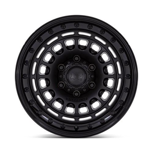 Black Rhino Hard Alloys Sahara 17x9 Matte Black with Gloss Black Lip Wheel