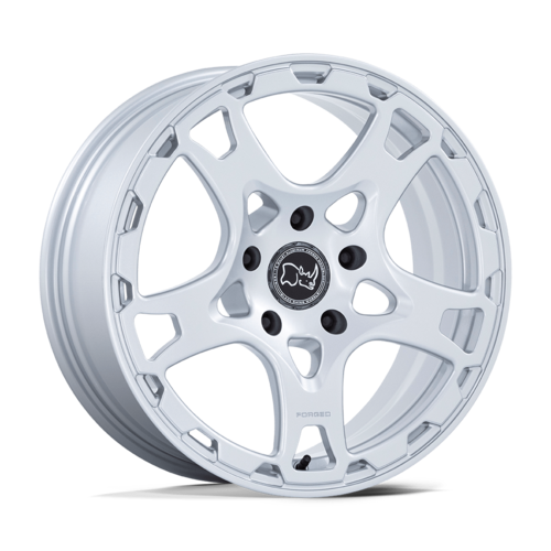 Black Rhino Hard Alloys KLAUE 18x8 Matte Silver Wheel with 20mm Offset for 5x130 Bolt Pattern