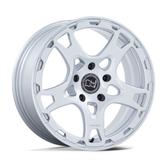 Black Rhino Hard Alloys KLAUE 18x8 Matte Silver Wheel with 20mm Offset for 5x130 Bolt Pattern