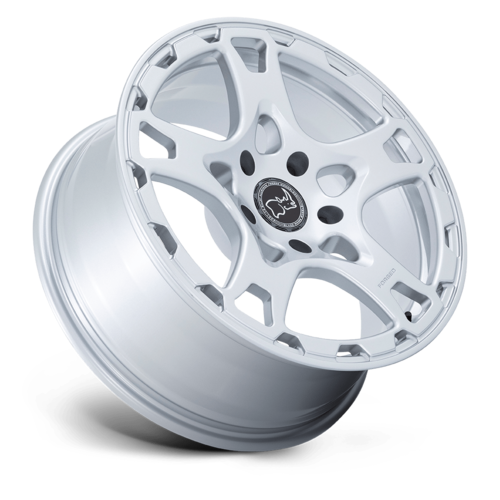 Black Rhino Hard Alloys KLAUE 18x8 Matte Silver Wheel with 20mm Offset for 5x130 Bolt Pattern
