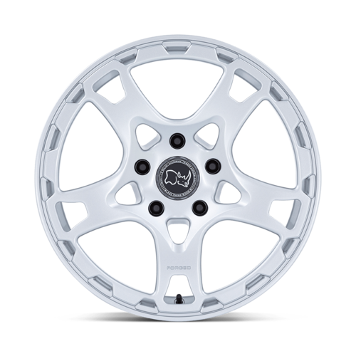 Black Rhino Hard Alloys KLAUE 18x8 Matte Silver Wheel with 20mm Offset for 5x130 Bolt Pattern