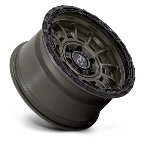 Black Rhino Hard Alloys Legion 17x9 Inch Olive Drab Green with Black Lip -12 Offset