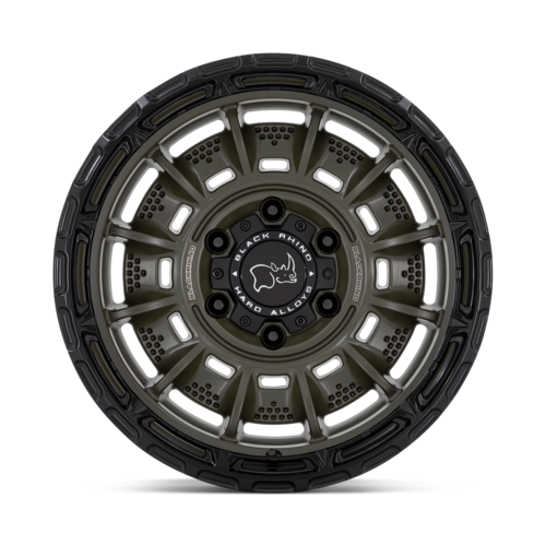 Black Rhino Hard Alloys Legion 17x9 Inch Olive Drab Green with Black Lip -12 Offset