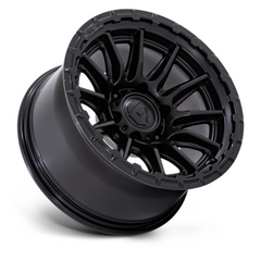 Fuel 1PC FC866 Piston 20x9 Inch with Blackout Finish and Gloss Black Lip
