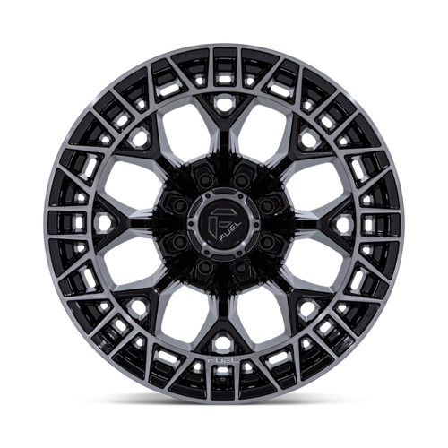 Fuel 1PC FC873 Charger 22x12 Black Gloss with Brushed Dark Tint Wheel