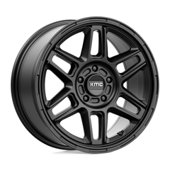 KMC KM716 Black 17x8 Wheels with 5x110 Bolt Pattern and 38mm Offset