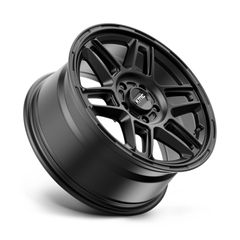 KMC KM716 Black 17x8 Wheels with 5x110 Bolt Pattern and 38mm Offset