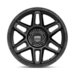 KMC KM716 Black 17x8 Wheels with 5x110 Bolt Pattern and 38mm Offset