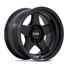 KMC KM728 17x8.5 Black Wheel with 6x4.5 Bolt Pattern and 18mm Offset