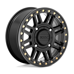 KMC Powersports KS250 15X6 4X156 S-BLK with Black Ring 38MM