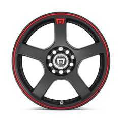 Motegi MR116 16x7 5x100/4.5 M-Black Red-Stripe 40mm Wheel