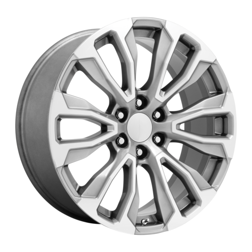 Performance Replicas PR211SM 22x9 Inch Silver Machined Face Wheel with 6x139.7 Bolt Pattern and 78.10 Center Bore