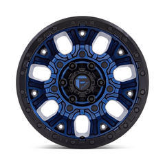 Fuel 1PC D827 17x9 5x5.0 Dark Blue Black Ring Wheel -12MM