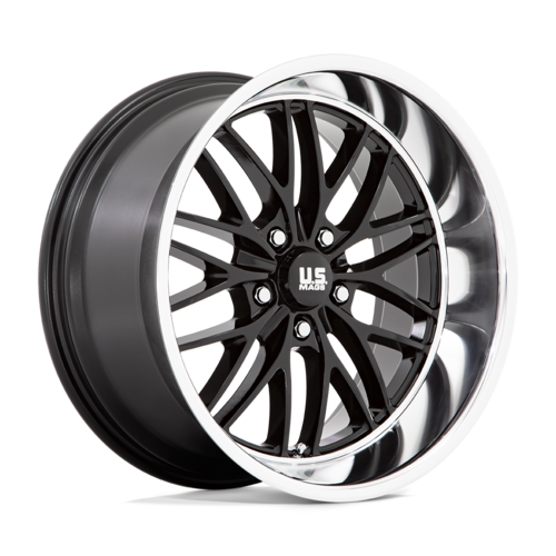 US Mag 1PC U138 Santa Cruz 20x10 Inch Gloss Black Wheel with Diamond Cut Lip