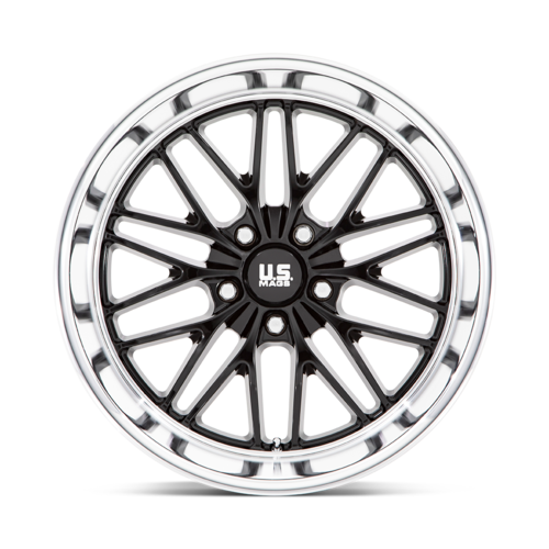 US Mag 1PC U138 Santa Cruz 20x10 Inch Gloss Black Wheel with Diamond Cut Lip