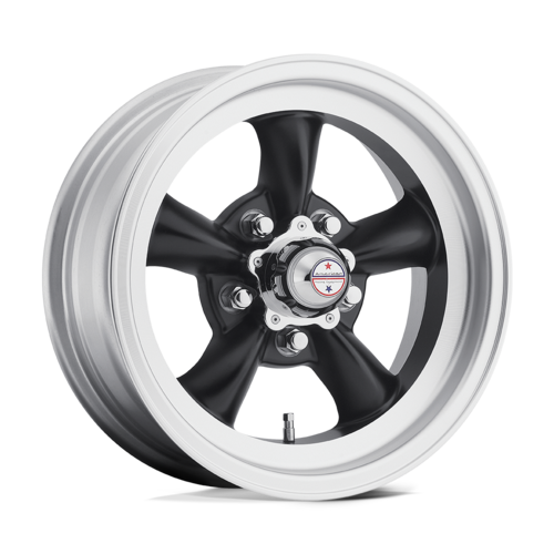 American Racing Vintage VN105D TT-D 15x4.5 Satin Black with Machined Lip Wheel