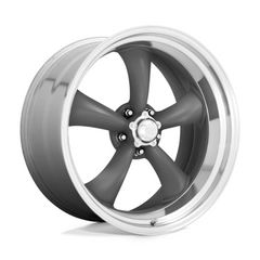 American Racing Vintage VNCL215 17x8 M-GRY Machined Low-Profile Wheel -5x5.0 Bolt Pattern -11mm Offset