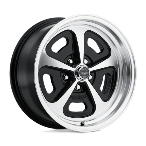 American Racing Vintage VN501 15x8 Gloss Black Machined Mono Cast Wheel with 5x114.3 Bolt Pattern