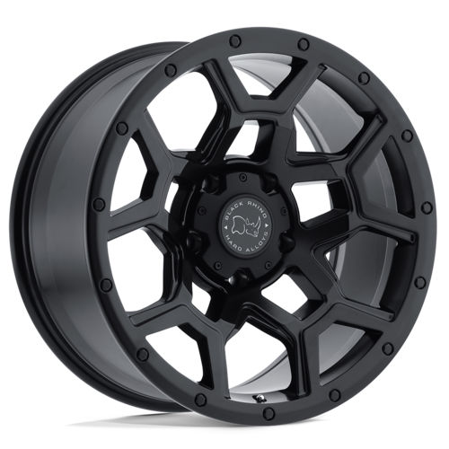 Black Rhino Hard Alloys BR OVERLAND 17x8 Matte Black Wheel with 6x130 Bolt Pattern and +52 Offset