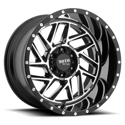 Moto Metal MO985 Breakout 20x12 Gloss Black Machined Wheel, -44mm Offset
