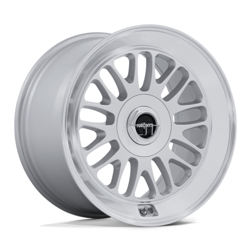 Rotiform RC214 SCP 18x8.5 Silver Gloss with Diamond Cut Lip Wheels - 5x120 Bolt Pattern +35 Offset